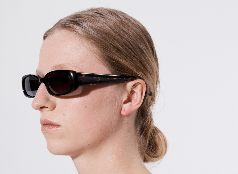 Şener Besim Acetate 1 sunglasses in tortoise, Italian acetate frame, front view