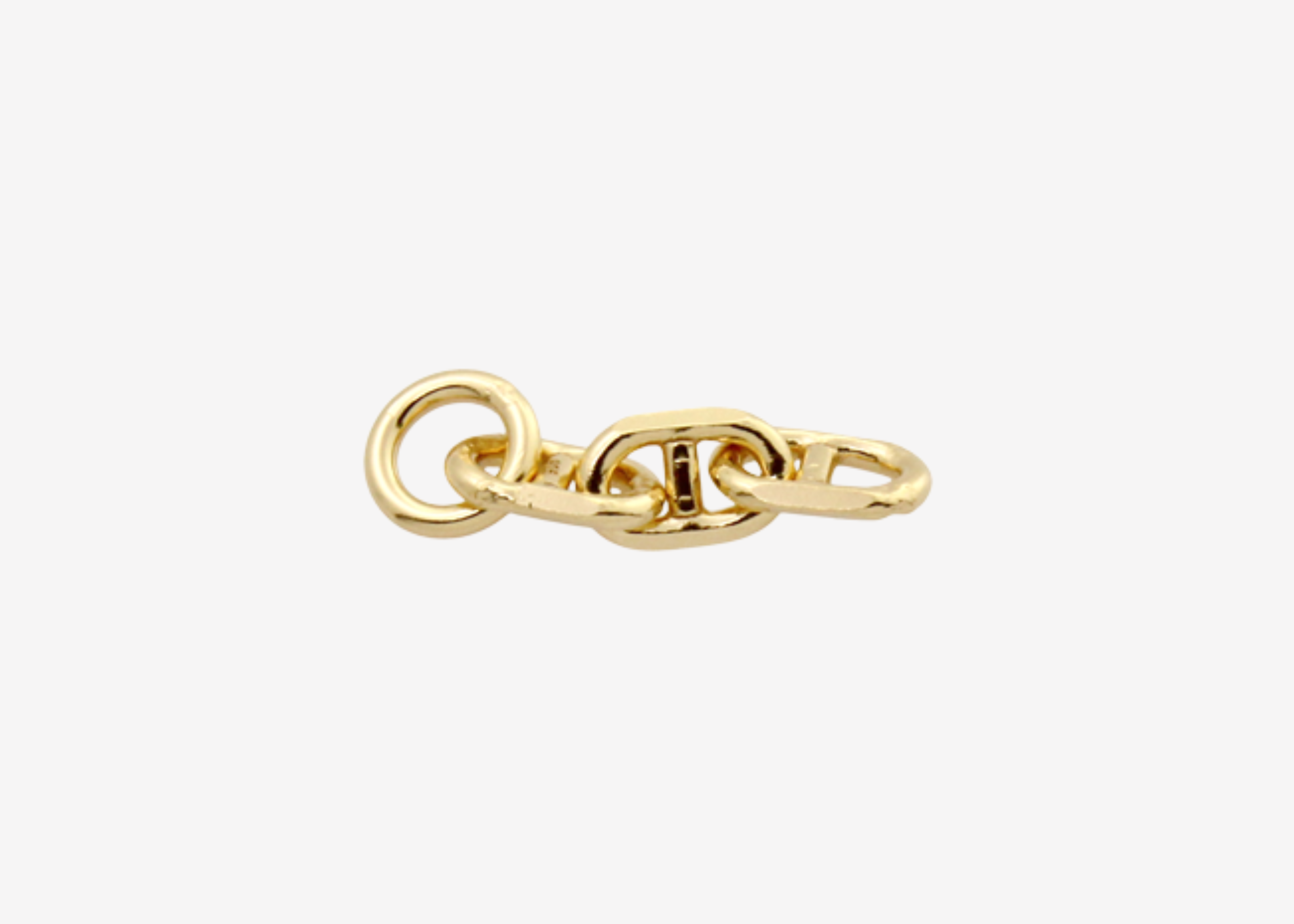 Şener Besim Anchor Charm Extender in 14ct gold plating, sterling silver
