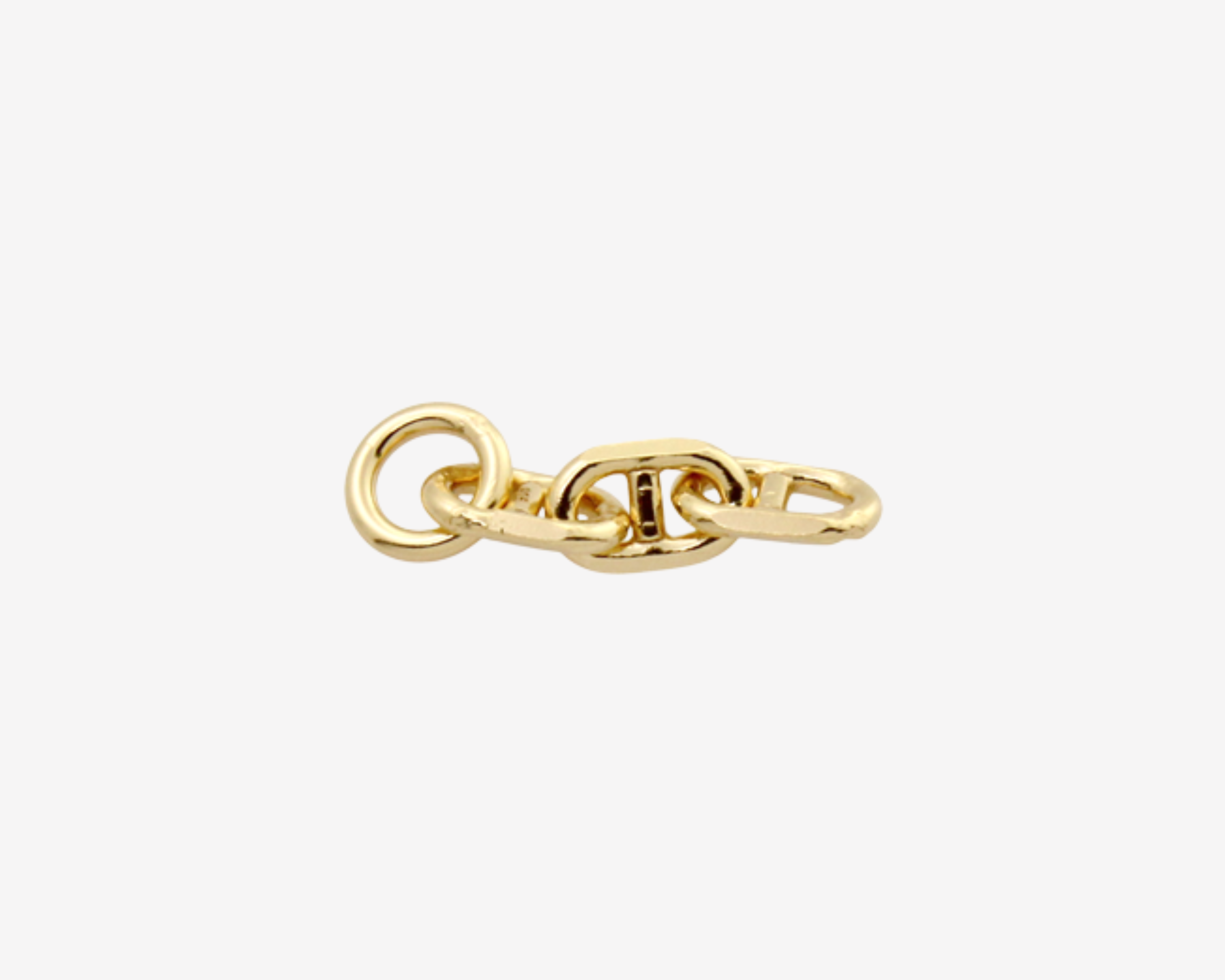 Şener Besim Anchor Charm Extender in 14ct gold plating, sterling silver