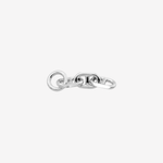 Şener Besim Anchor Charm Extender in rhodium plating, sterling silver