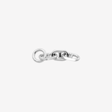Şener Besim Anchor Charm Extender in rhodium plating, sterling silver