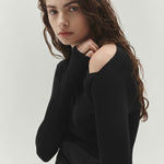 Angular Neck Top Black