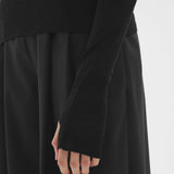 Angular Neck Top Black