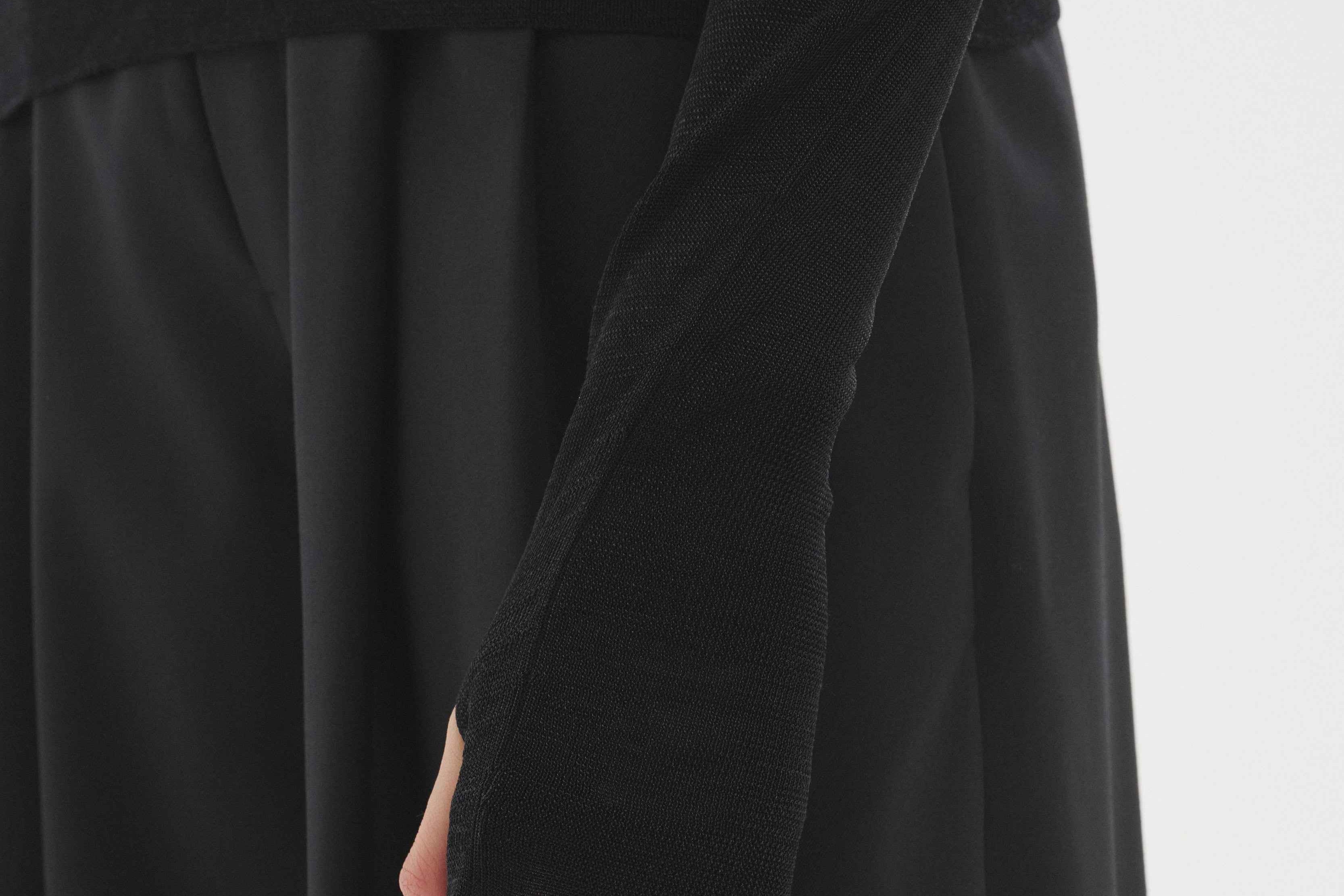 Angular Neck Top Black