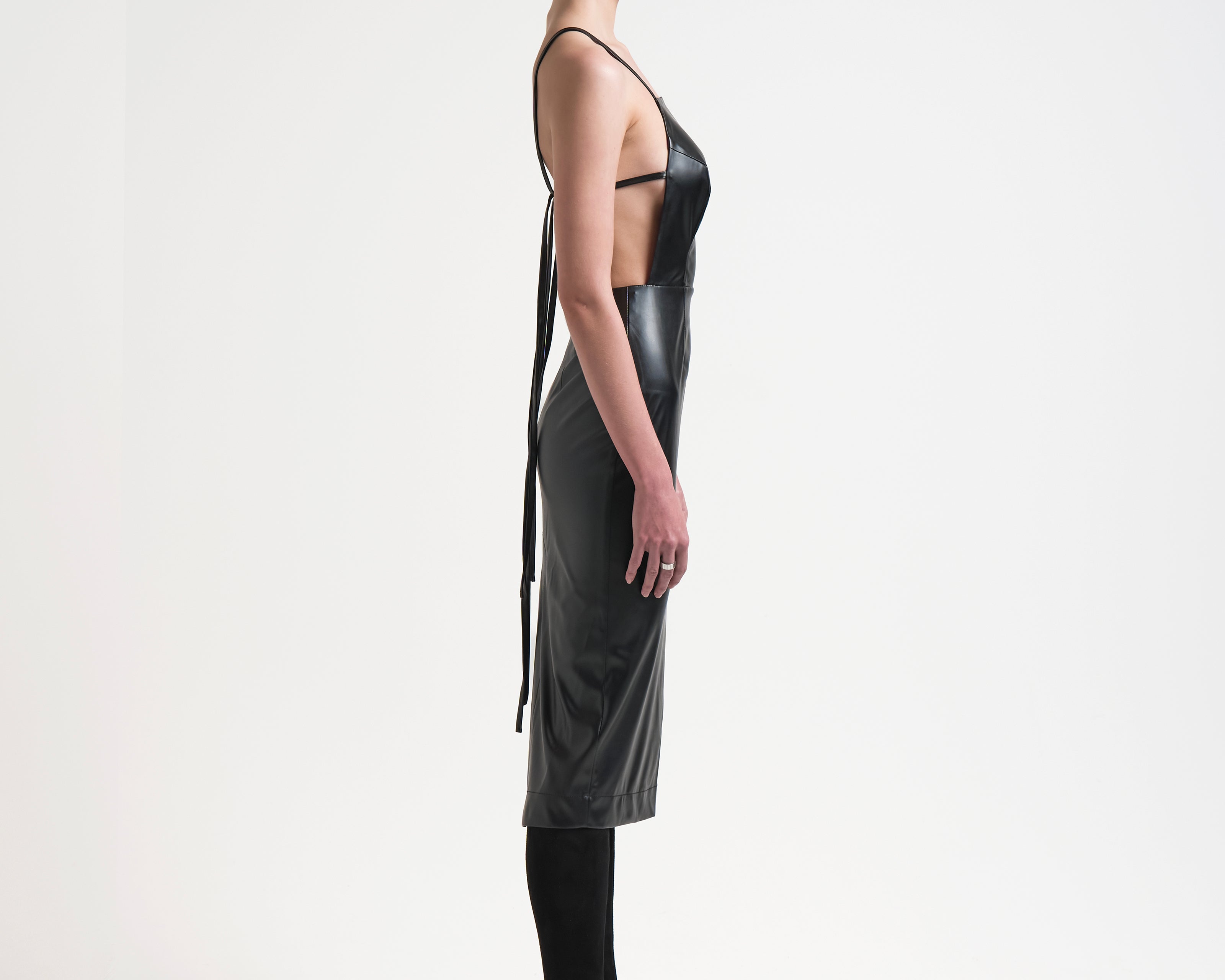 BARED BACK DRESS - BLACK Sener Besim BARED BACK DRESS - BLACK Sener Besim