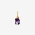 Şener Besim Amethyst Birthstone Charm in 14ct gold plating — Buildable Collection