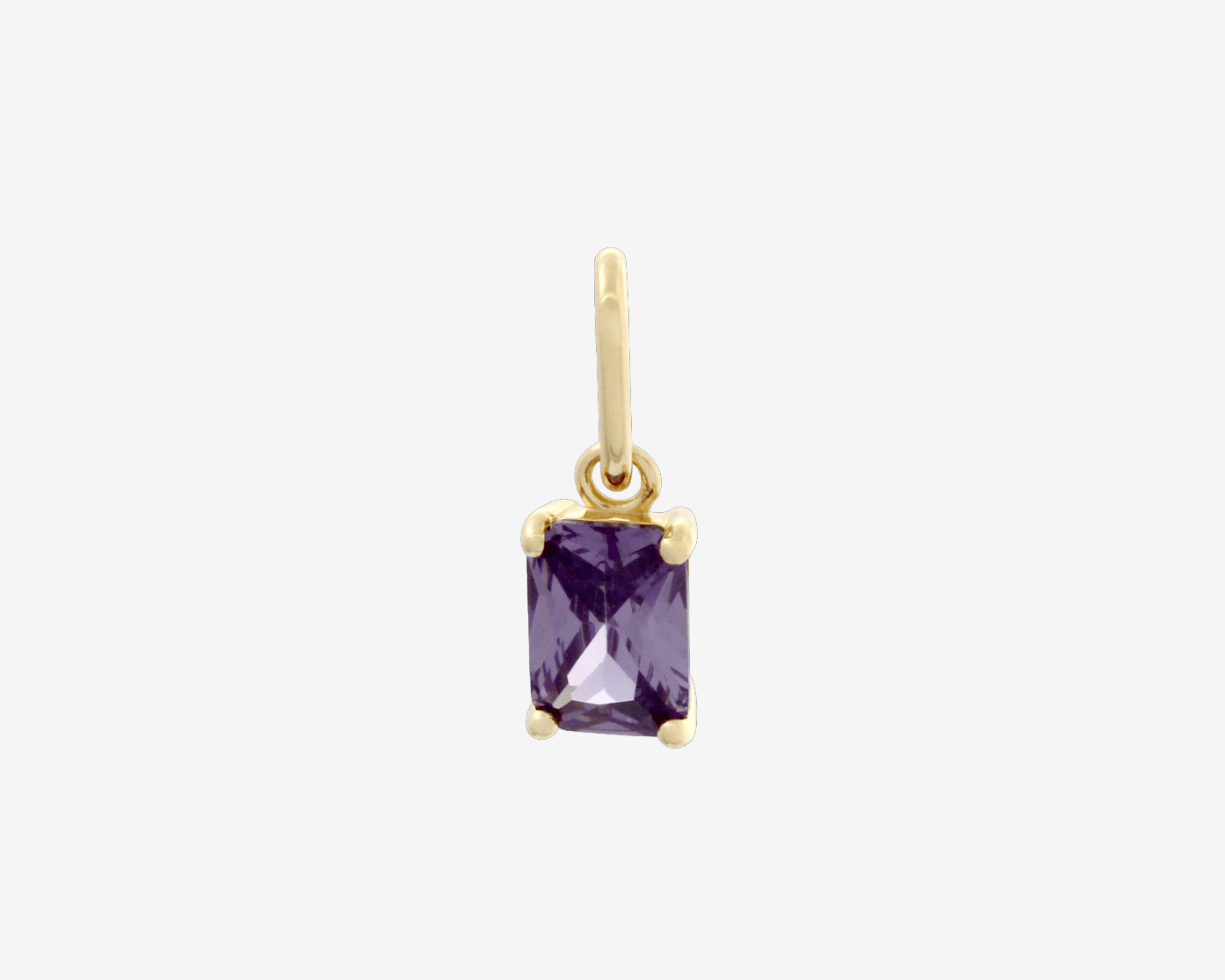 Şener Besim Amethyst Birthstone Charm in 14ct gold plating — Buildable Collection