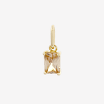Şener Besim Champagne CZ Birthstone Charm in 14ct gold plating — Buildable Collection