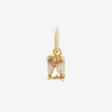 Şener Besim Champagne CZ Birthstone Charm in 14ct gold plating — Buildable Collection