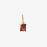 Şener Besim Garnet Birthstone Charm in 14ct gold plating — Buildable Collection