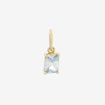 Şener Besim Light Blue Birthstone Charm in 14ct gold plating — Buildable Collection