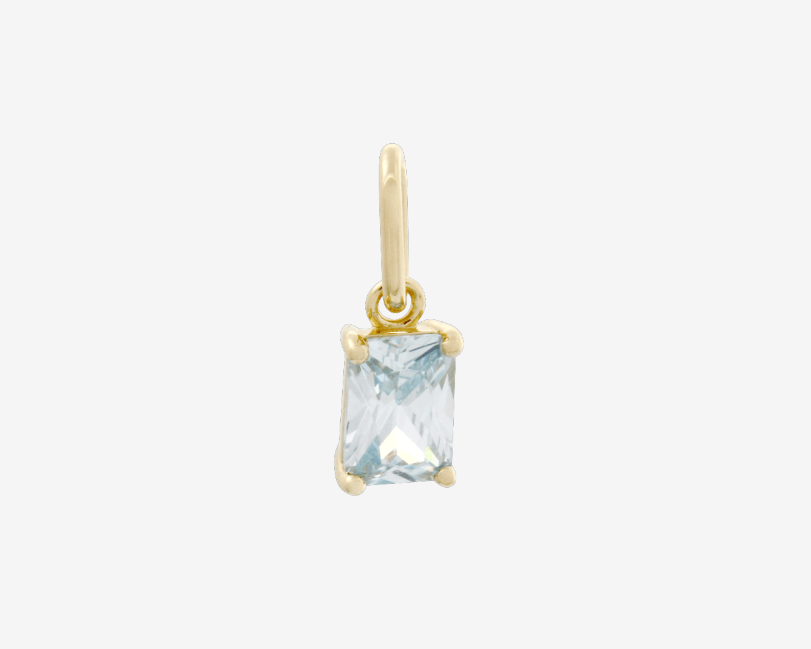 Şener Besim Light Blue Birthstone Charm in 14ct gold plating — Buildable Collection