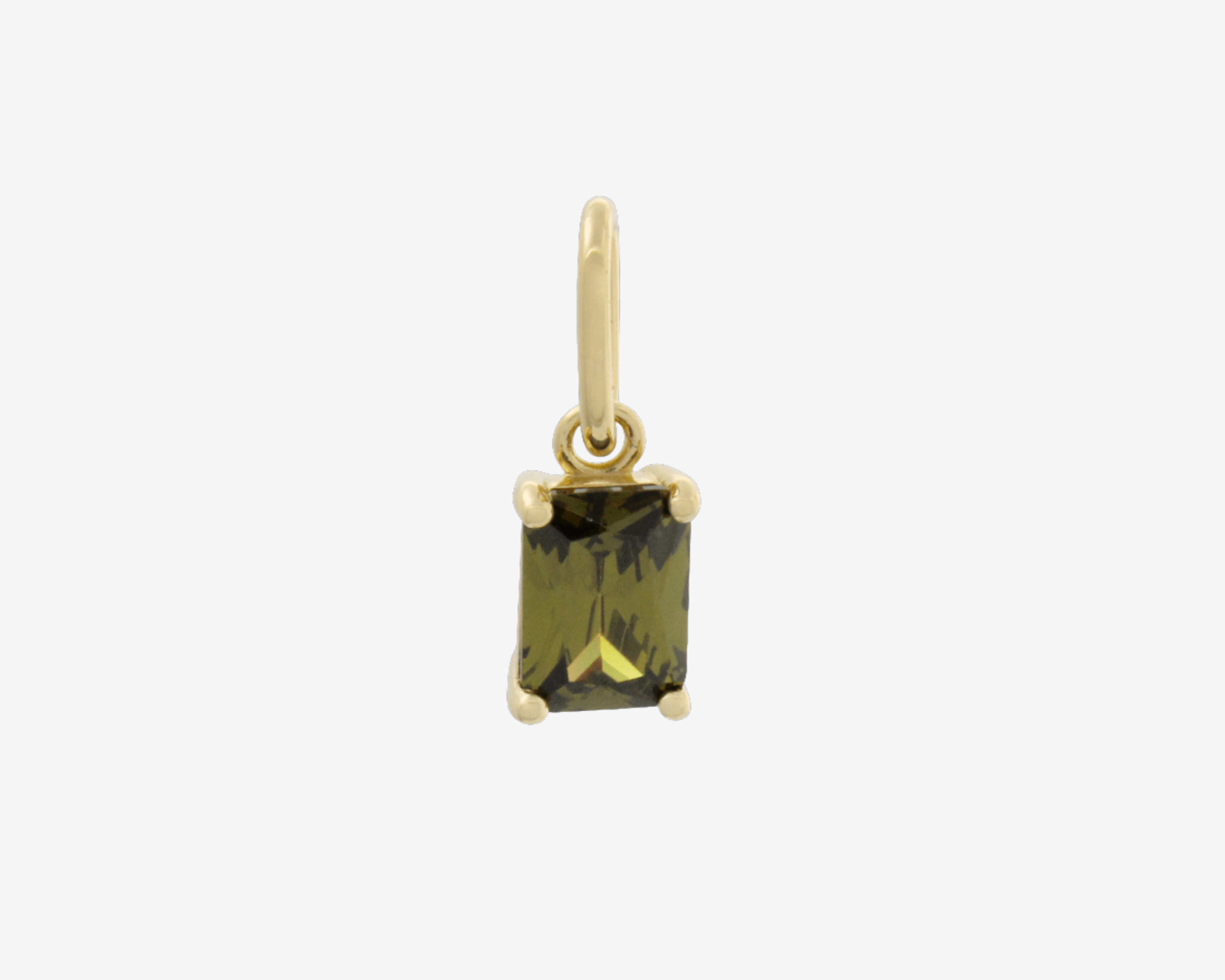 Şener Besim Olive CZ Birthstone Charm in 14ct gold plating — Buildable Collection