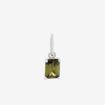 Şener Besim Olive CZ Birthstone Charm in rhodium plating — Buildable Collection