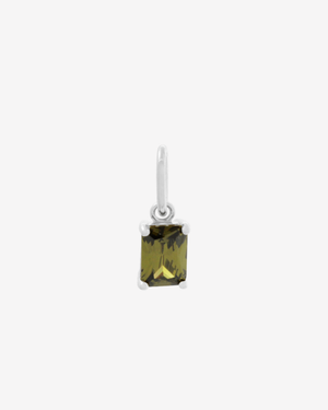 Birthstone Charm Silver / August