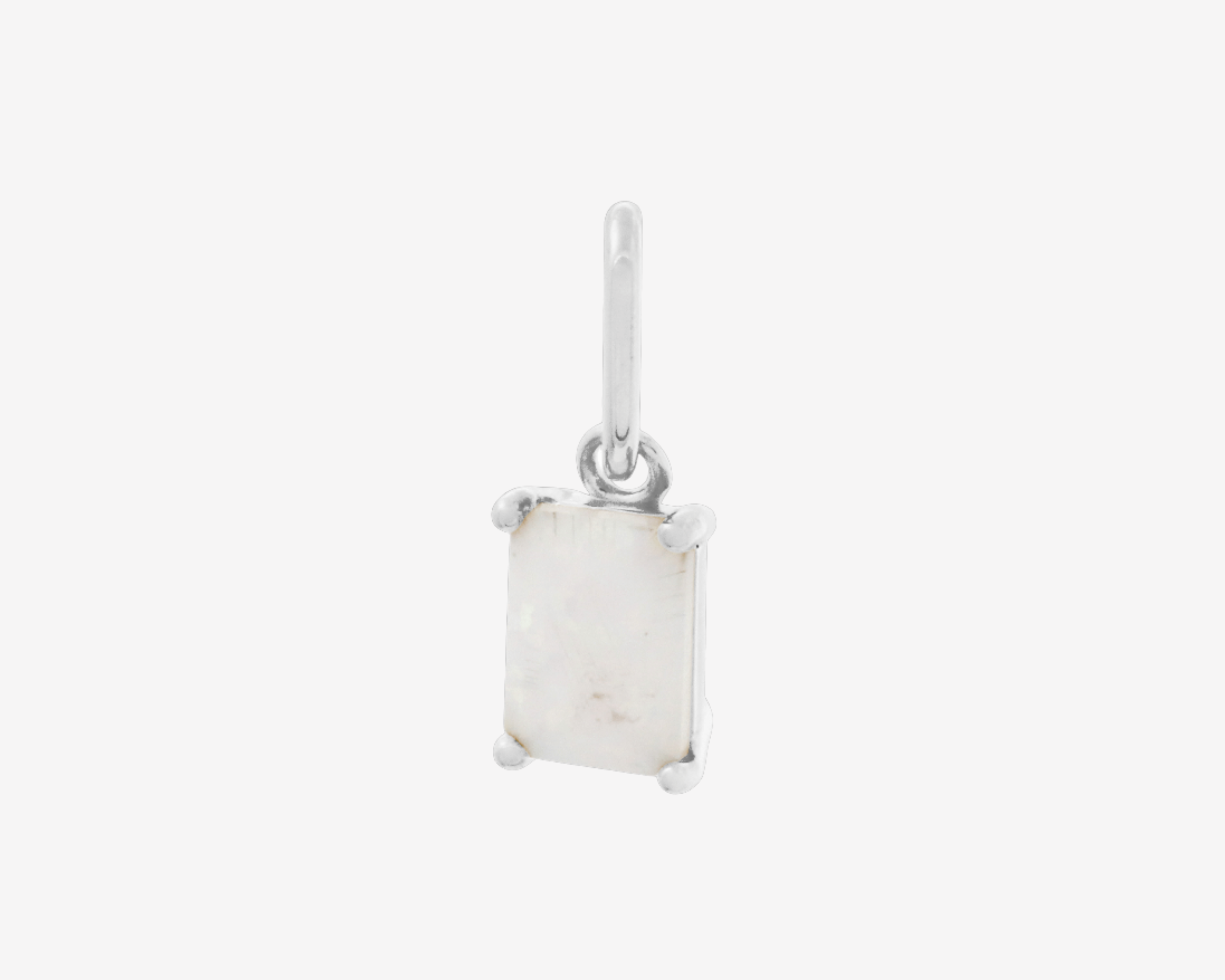 Şener Besim Opal Birthstone Charm in rhodium plating — Buildable Collection