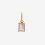 Şener Besim Rose Quartz Birthstone Charm in 14ct Gold Plating — Buildable Collection