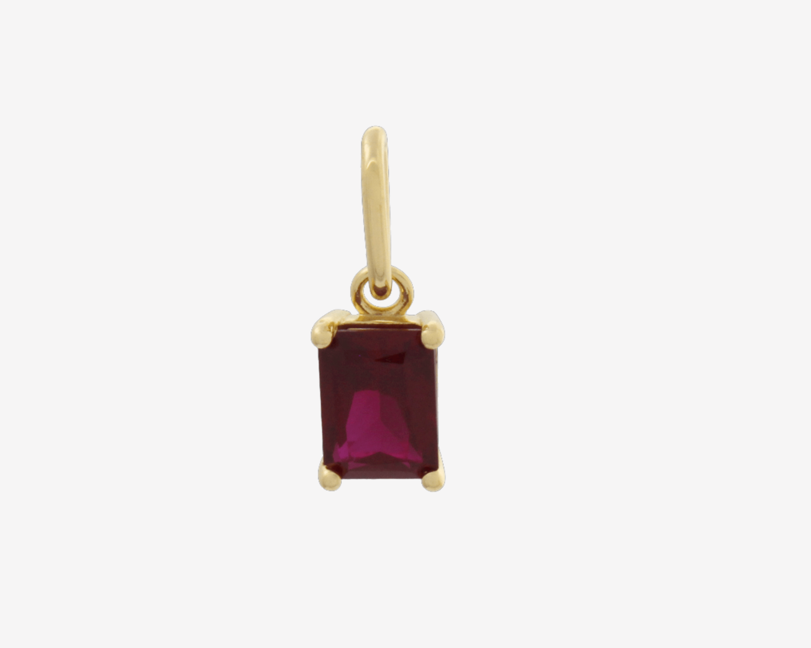 Şener Besim Ruby Birthstone Charm in 14ct gold plating — Buildable Collection