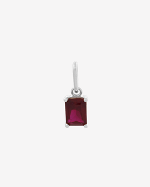 Birthstone Charm Silver / July