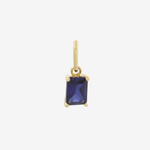 Şener Besim Blue Sapphire Birthstone Charm in 14ct gold plating — Buildable Collection
