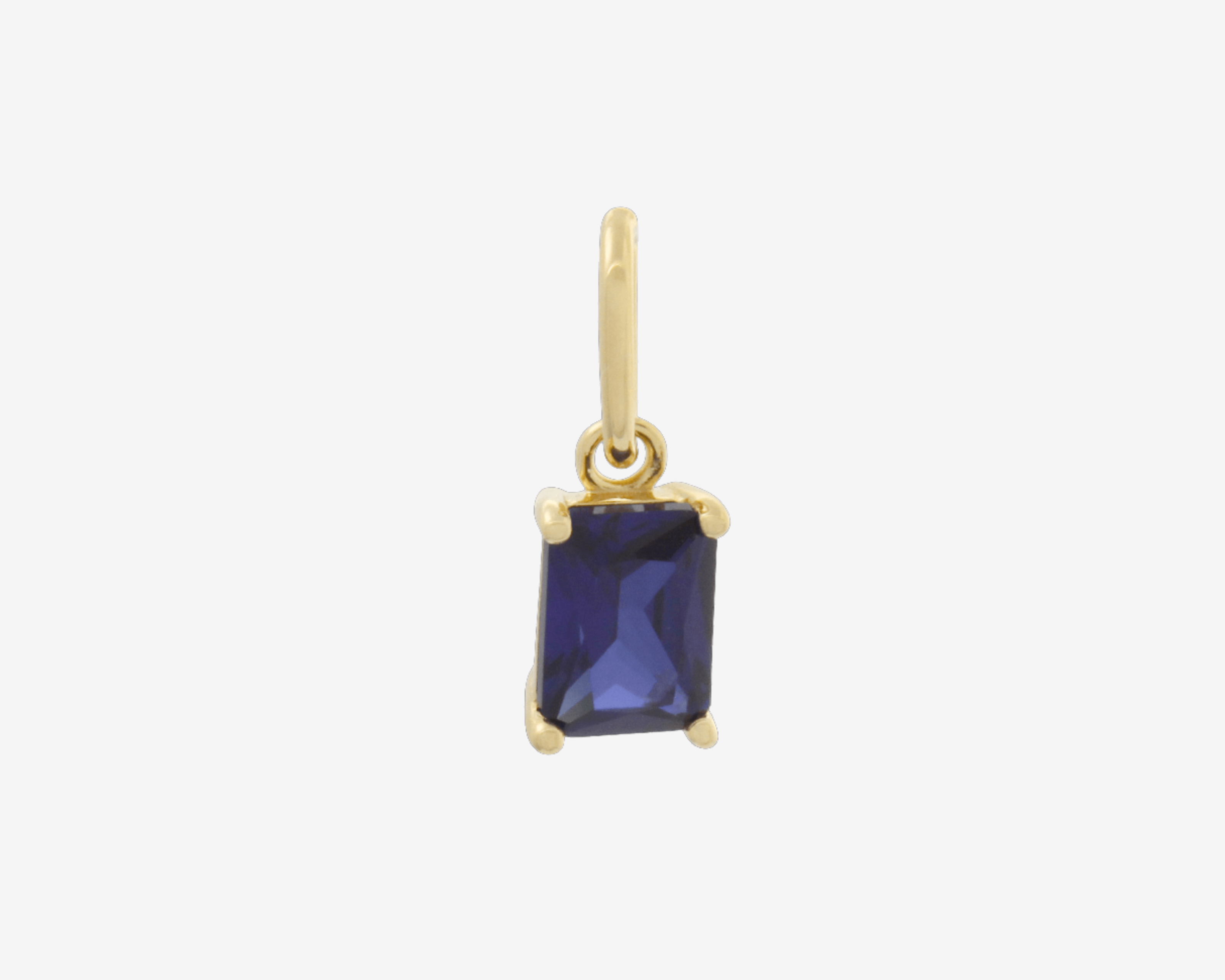 Şener Besim Blue Sapphire Birthstone Charm in 14ct gold plating — Buildable Collection