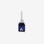 Şener Besim Tanzanite Birthstone Charm in rhodium plating — Buildable Collection