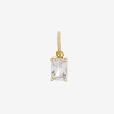 Şener Besim White CZ Birthstone Charm in 14ct gold plating — Buildable Collection
