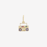Şener Besim Boombox Charm in 14ct gold plating with colourful gemstone details — Buildable Collection