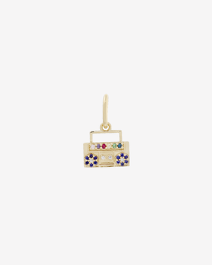 Boombox Charm Gold