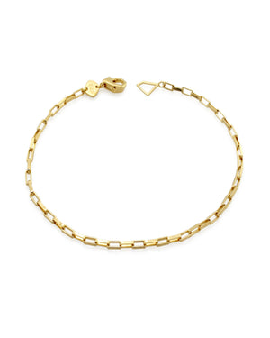 Şener Besim Box Bracelet in gold vermeil on a white background