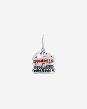 Burger Charm Silver