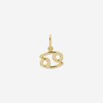 Şener Besim Cancer Charm in 14ct gold plating, flat lay