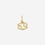 Şener Besim Cancer Charm in 14ct gold plating, flat lay