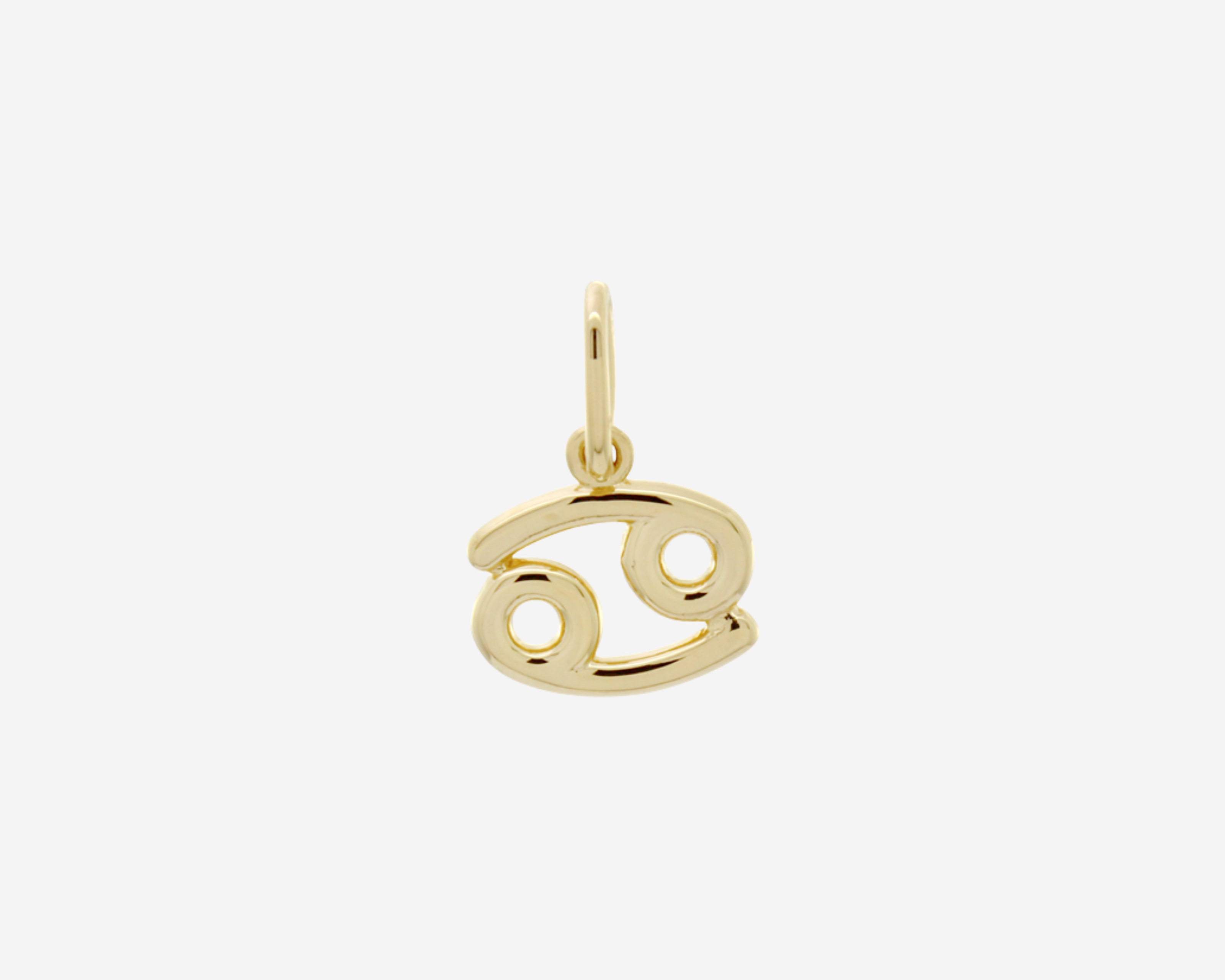 Şener Besim Cancer Charm in 14ct gold plating, flat lay