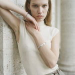 Merino Wool Cap Sleeve Turtleneck on Model — Şener Besim