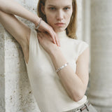 Merino Wool Cap Sleeve Turtleneck on Model — Şener Besim