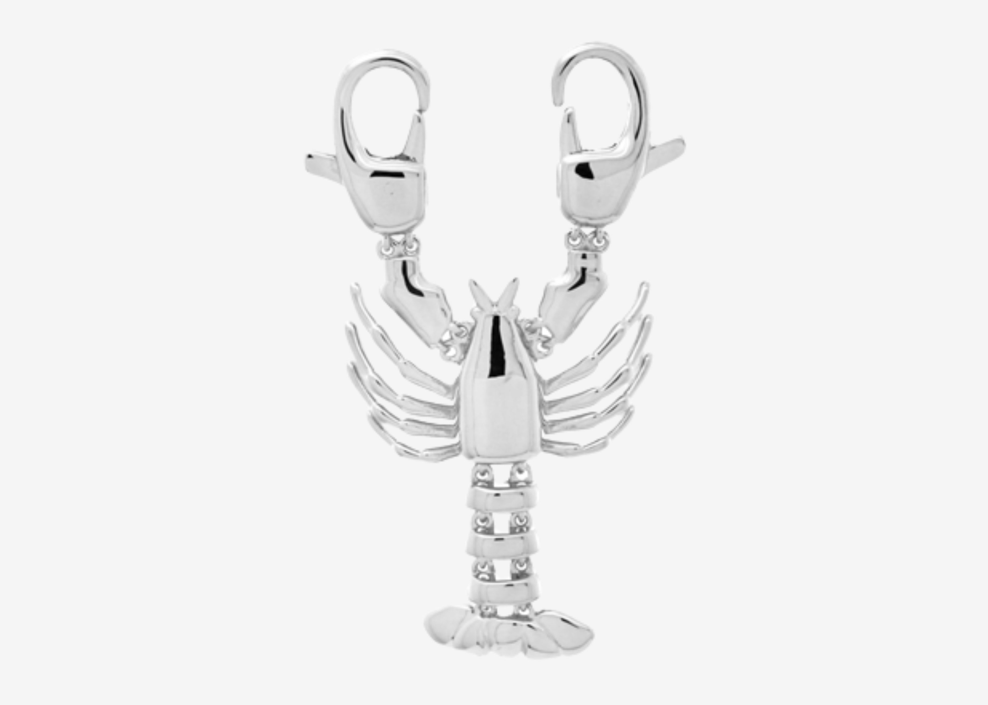 Şener Besim Large Lobster Clip on pendant in sterling silver — Buildable Collection