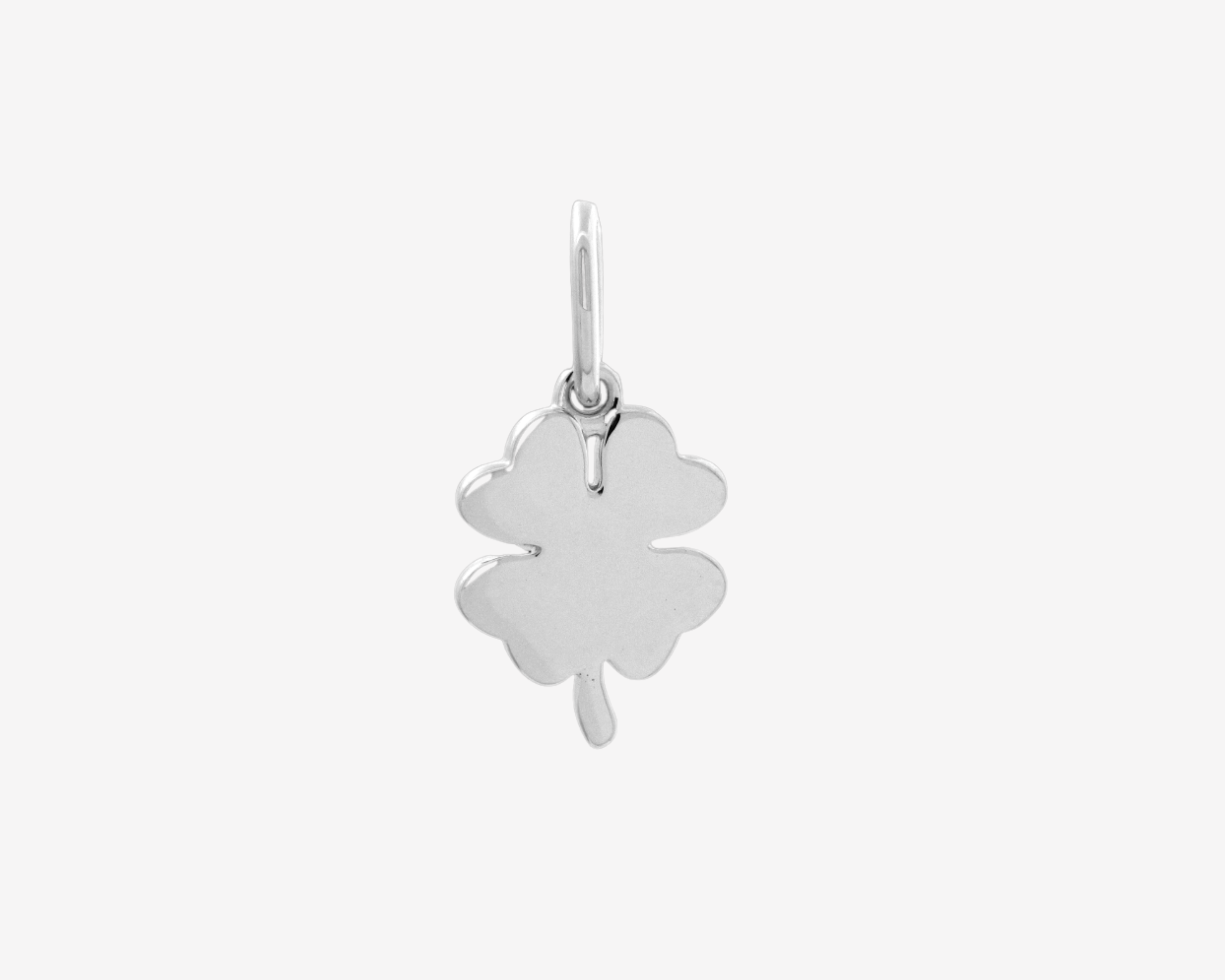 Şener Besim Clover Charm in rhodium plating — Buildable Collection