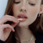 Daddy Gothic Charm Silver by Şener Besim featuring “Daddy” in gothic lettering worn