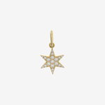 Şener Besim Diamond Star Charm in 14ct gold plating with lab-grown diamond accents — Buildable Collection