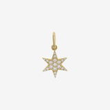 Şener Besim Diamond Star Charm in 14ct gold plating with lab-grown diamond accents — Buildable Collection