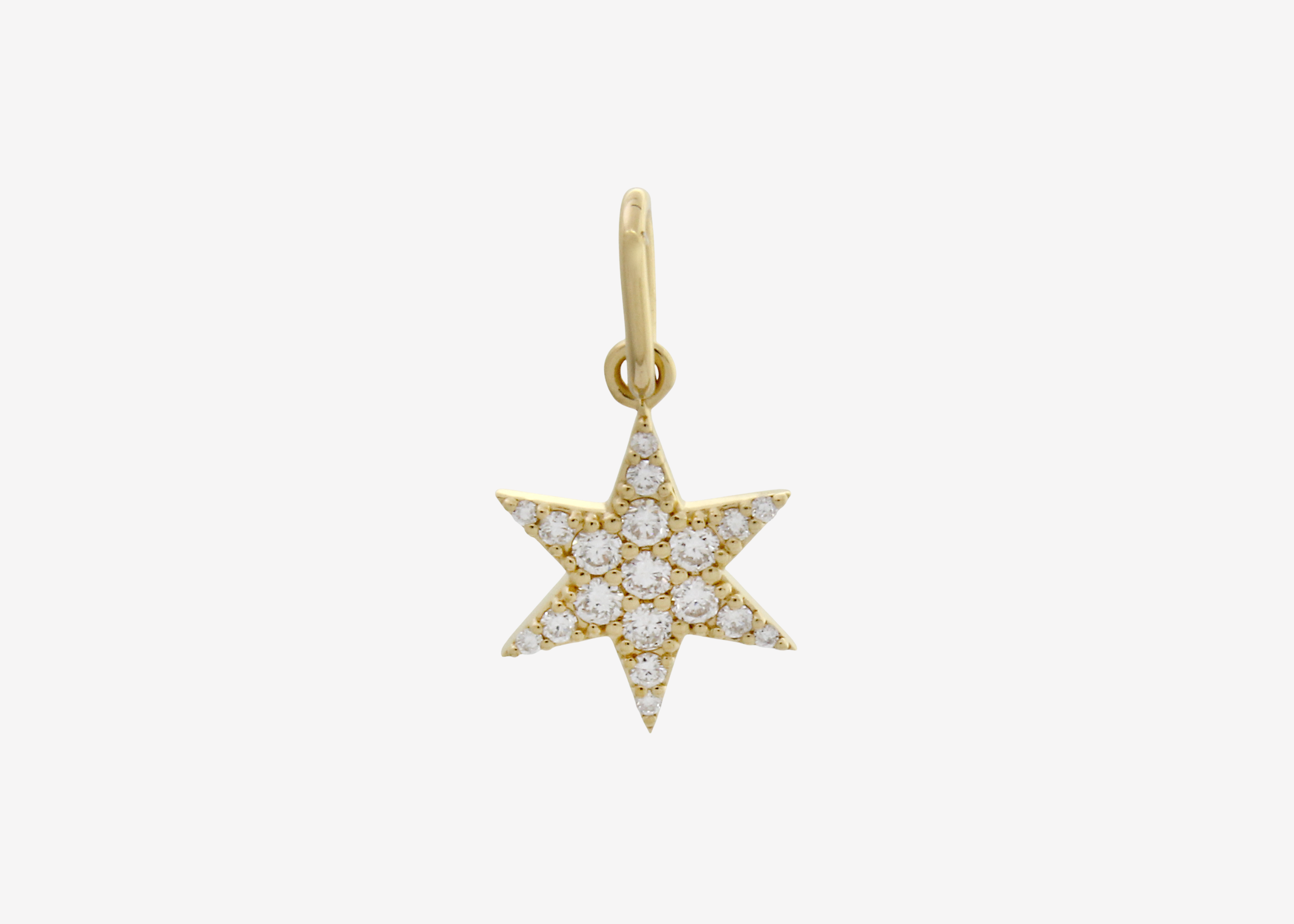 Şener Besim Diamond Star Charm in 14ct gold plating with lab-grown diamond accents — Buildable Collection