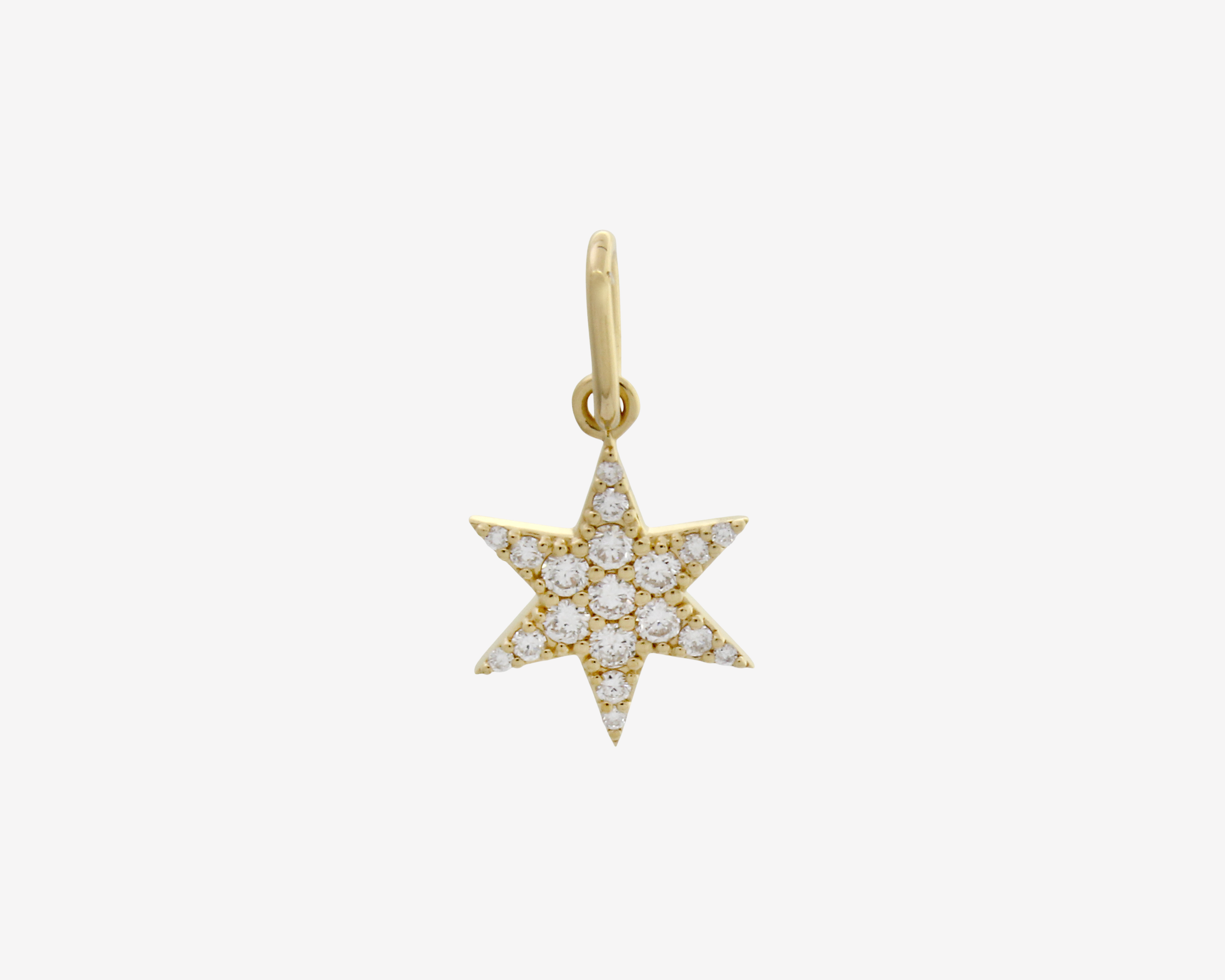 Şener Besim Diamond Star Charm in 14ct gold plating with lab-grown diamond accents — Buildable Collection