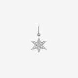 Şener Besim Diamond Star Charm in rhodium plating with lab-grown diamond accents — Buildable Collection