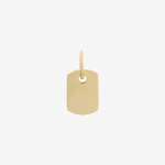 Şener Besim Dog Tag Charm in gold plating, buildable collection