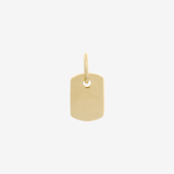 Şener Besim Dog Tag Charm in gold plating, buildable collection