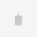 Şener Besim Dog Tag Charm in rhodium plating, buildable collection