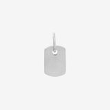 Şener Besim Dog Tag Charm in rhodium plating, buildable collection