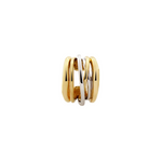 Şener Besim Dynasty Ear Cuff two tone gold silver — six entwined bands detail