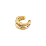 Şener Besim Dynasty Ear Cuff in gold and silver — front view